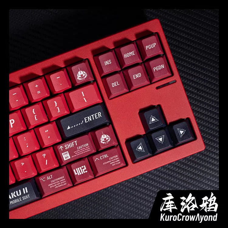 GUNDAM Zaku Keycap 140 Keys PBT OEM Profile for Cherry MX Mechanical Keyboards Model