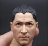 Asian Men's Head Carving Army Model Soldier Asir Calm expression figure 1/6 Model