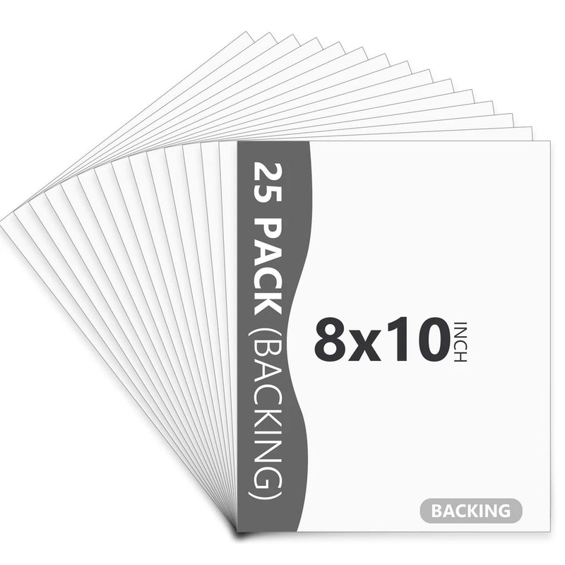 Uncut White Matboards Acid Free Backing Boards For Art Prints 8x10 25 PCS Model