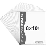 Uncut White Matboards Acid Free Backing Boards For Art Prints 8x10 25 PCS Model