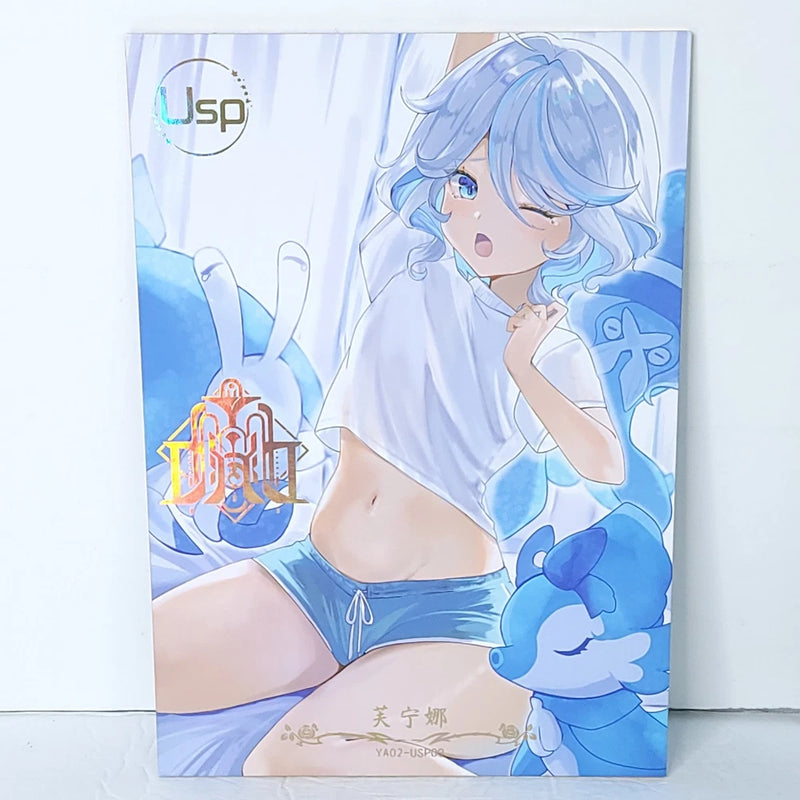 Furina Bath Oversized Waifu Card Premium A4 Wall Art Board 11" x 8.5" Model