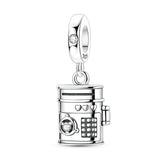 MULA Fine 925 Sterling Silver Charm Adjustable Safe Hanging fit Women Bracelet Charms