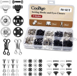 Hook and Eye Sewing Set Snap Button Kit with Bra Hooks & Skirt Hooks and Eyes La Model