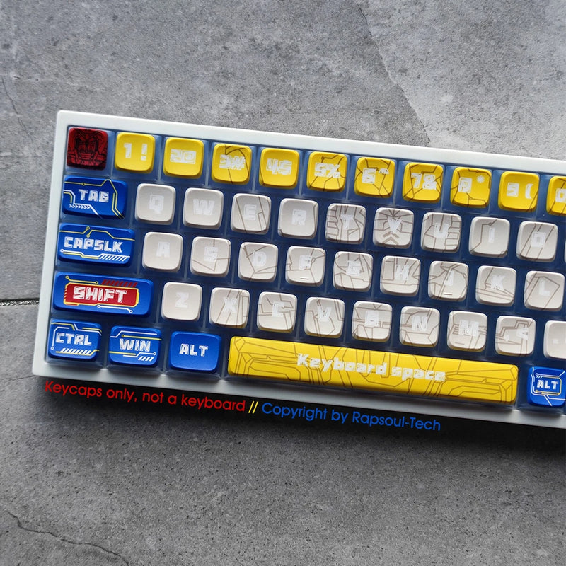 GUNDAM Transparent Keycaps Set PBT Dyesub SAX For Cherry MX Mechanical Keyboards Model