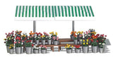 Busch 1072 HO Scale Flower Market Stand Building Kit Model