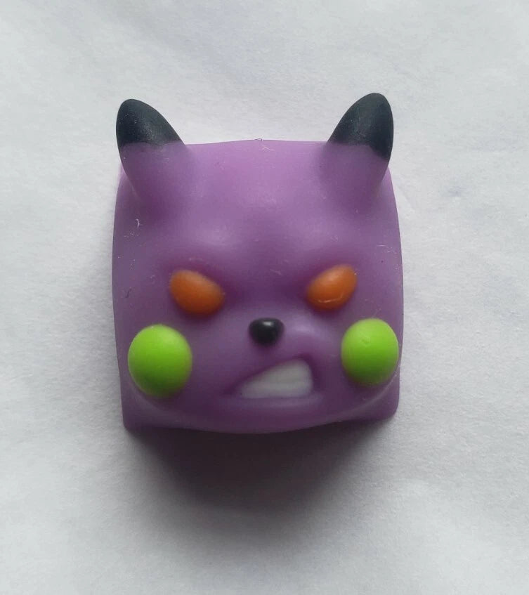 Systematik - ARTISAN KEYCAP - Cap Key MX Stem Angryatchu Angry Pikachu Purple Model