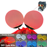Round Flexible DIY Led Light Eye Touch Switch Kits Cosplay Mask Eyes Light Props Model