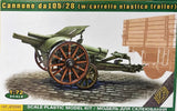 ACE 72595 1:72 Cannone da105/28 with carrello elastico trailer Plastic model kit Model