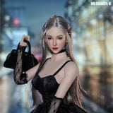 1:6 SUPER DUCK SDH024B Female Silver Long Hair Head  Sculpt Model For 12