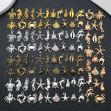 Mixed 20/100pcs Turtle Dolphin Ocean-Themed Charms for DIY Jewelry Making Bulk Charms