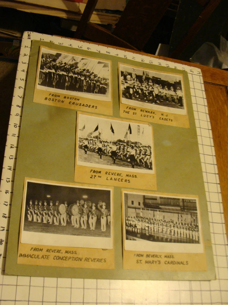 Vintage MARCHING BAND photos mounted on board #3 Model