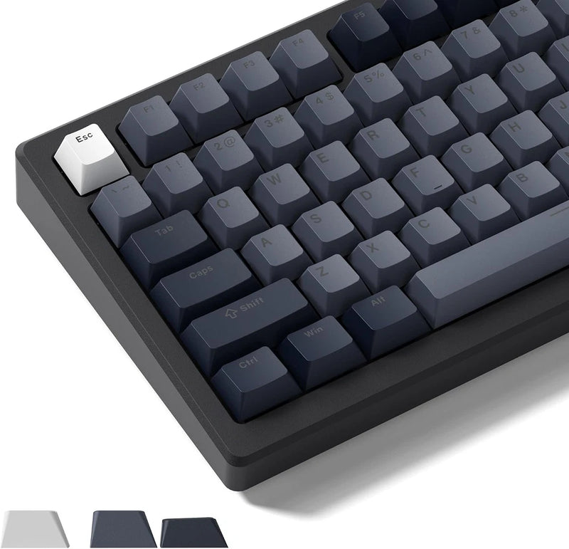 PBT Keycaps Gray Cherry Profile Universal For 60/75/96/100 Percent Keyboard Model
