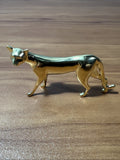 1986 Franklin Mint Brass Art Deco Cat Figurine Curio Cabinet Cats Collection Model