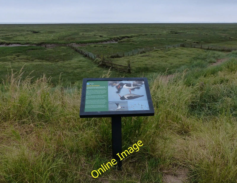 Photo 6x4 Information board on the sea bank Freiston Shore Overlooking th c2013 Model
