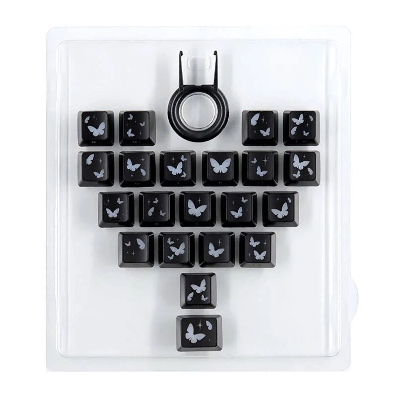 21Key Gaming Backlight Keycaps With Transparents Butterfly Love Design OEM Model