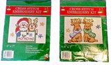2 Cross Stitch Embroidery Kits - REINDEER & HO HO HO NEW Kits FREE Shipping! Model