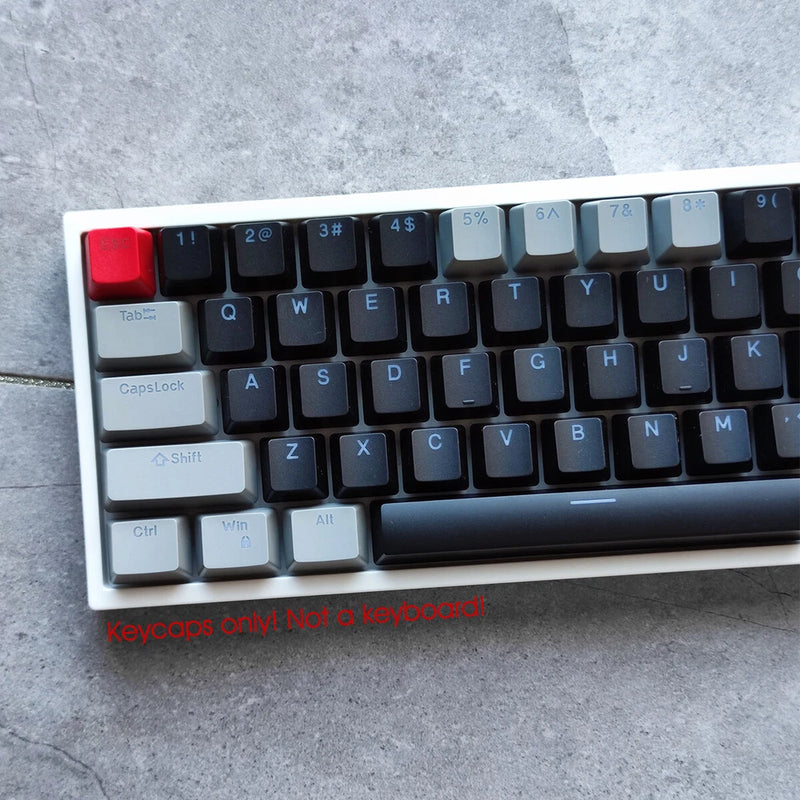 Multi-color Doubleshot Black 104 Keycaps set for Cherry MX Mechanical Keyboards Model