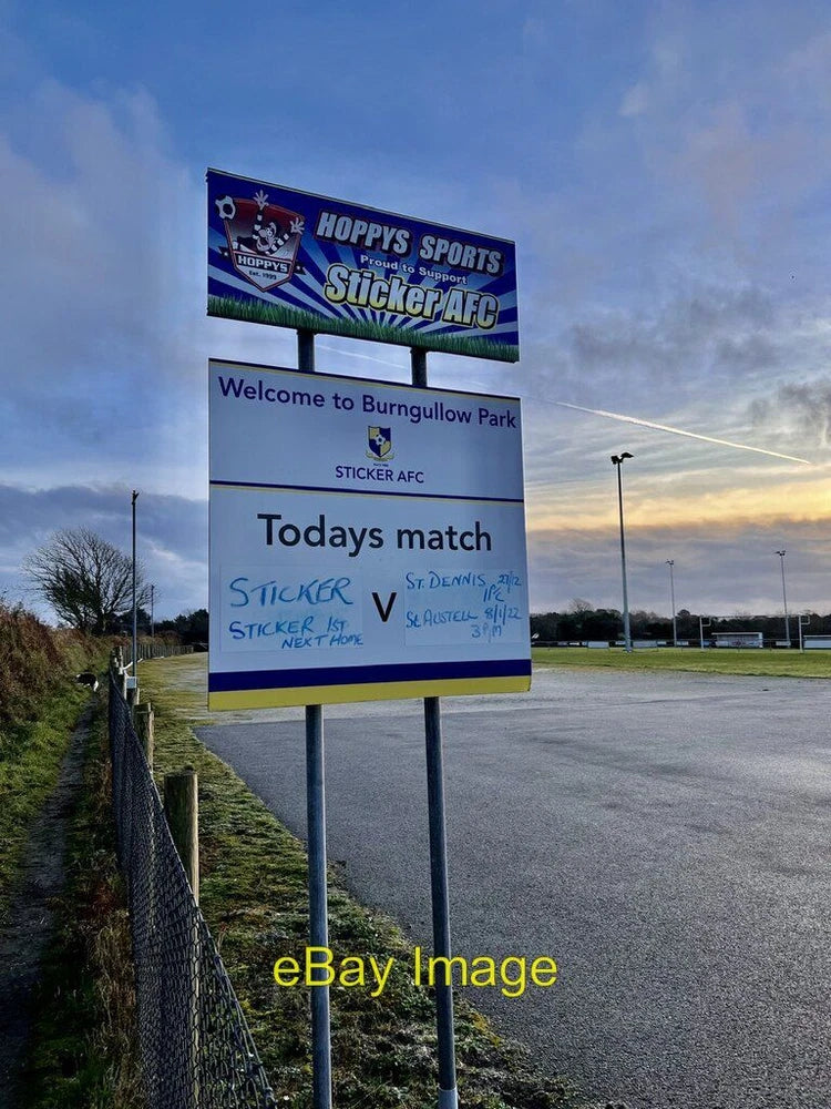Photo 6x4 Notice Board Sticker The fixture notice board at Sticker AFC. c2021 Model