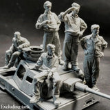 1/35 Resin Model Kit Eastern Front Tank Crews 5 Figures Unassembled Unpainted Model
