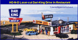 DARI KING DRIVE IN ICE CREAM STAND CAFE - HO SCALE- LASER CUT WOOD KIT - NEW OOP Model