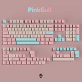 Pink Gull Cherry Profile PBT+PC Material Doubleshot Keycap Set Model