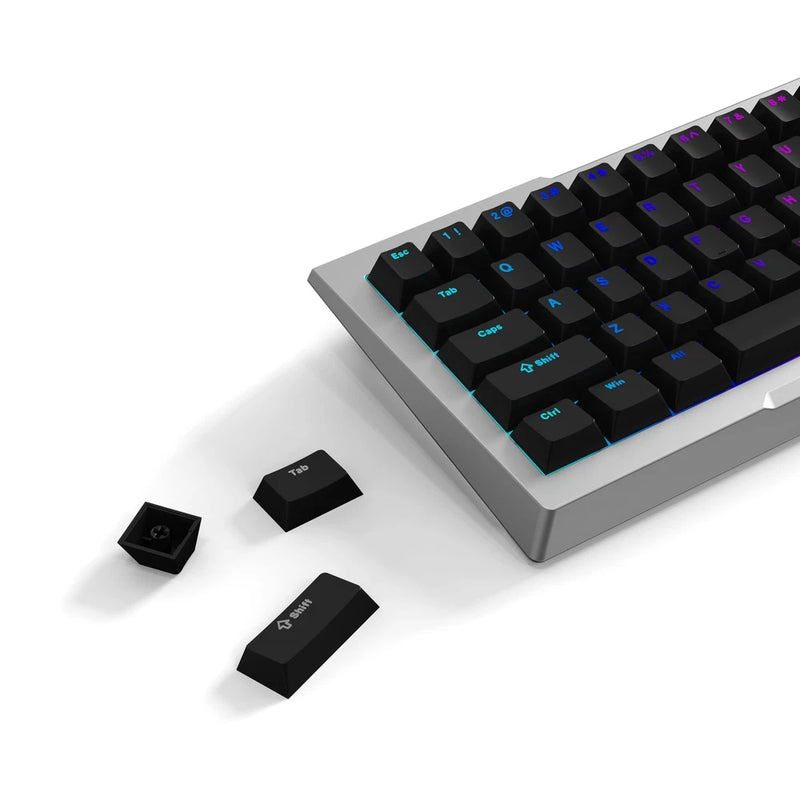 PWNAGE Full PBT Keycap Set - Double Shot Shine Through Size, Black Model