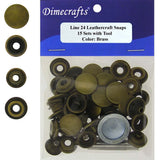 Leathercraft 9/16 Inch Line 24 Snap fastener kit CT.15 w/Tools - Brass Model