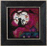 DIY Mill Hill Moonstruck Scary Cat Halloween Bead Cross Stitch Picture Kit Model