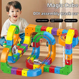 Electric Train Track Cube STEM Building Blocks Kit for Kids 4-6 Educational Toy Model