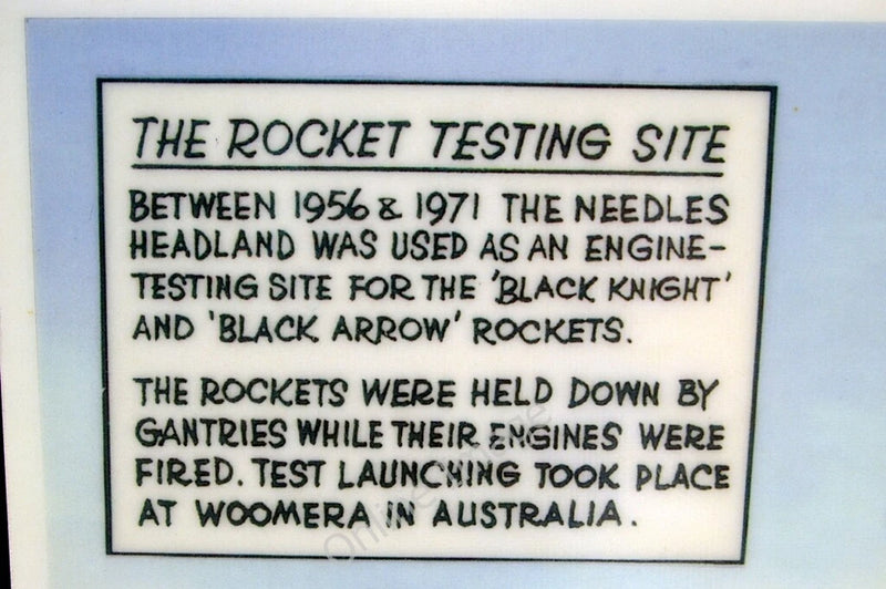 Photo 6x4 Information Board, Rocket Testing Site, Isle of Wight Totland I c2009 Model