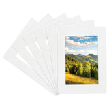 4x6 Mat for 4x6 Photo, 6 Pack Precut Picture Frame Mat Board, White Model