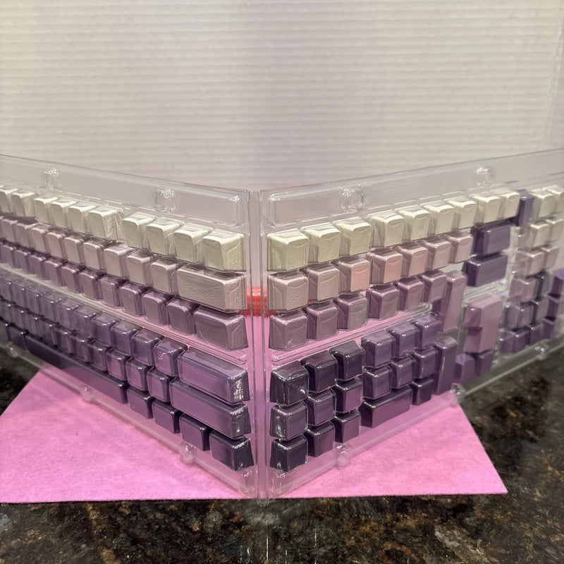 Side Printed Keycaps Shine through Custom Key Caps/136 Keys, Gradient Purple-NEW Model