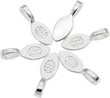 100Pcs Silver Glue on Bail Charm Pendant Earring Bails for Glass Tile DIY Pendan Charms