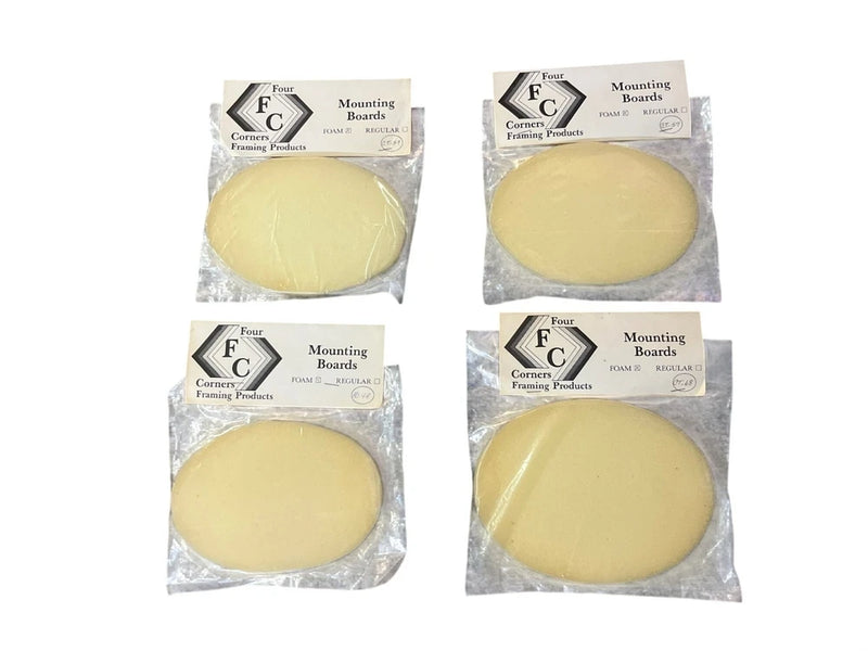 Foam Oval Mounting Boards AC-48 Framing Craft NEW Old Stock Set of 4 Model