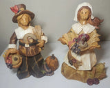 GANZ Figurine Pilgrim Couple EG8881 Thanksgiving Harvest Pair 8in Model