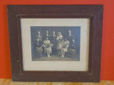 Antique Family Wedding Photograph On Board Framed Model