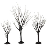 Halloween Village Accessories Bare Branch Trees Figurine Set, Multiple Sizes Model