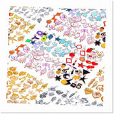 150 Silver Enamel Jewelry Charms for Making Accessories Charms