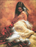 Needlework Crafts Full Embroidery Counted Cross Stitch Kits Wrapped in Warmth Model