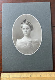 Photo on Board, PRETTY WOMAN,BOW IN HAIR, OFF SHOULDER DRESS, J.E.Purdy's Boston Model