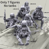 1/35 Resin Figure Ukrainian Army Commando Soldier 7 Figures No Tank Unpainted Model