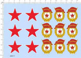 1/12 USSR Kintetsu Army insignia Red Star Markings Model Kit Water Slide Decal Model