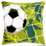 Vervaco stamped cross stitch kit cushion Football, DIY Model