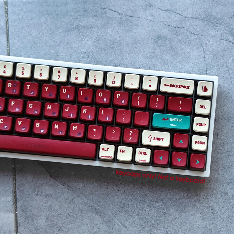 Retro Red White Keycaps PBT Transparent Pudding ASA for MX Mechanical Keyboard Model