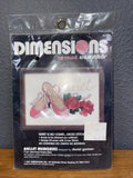 Vintage 1987 Dimensions No count Cross stitch ??Ballet Memories?? #6520 7 X5 In Model