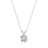 2.25 Ct E/VVS Round Lab Grown Created Diamond 14K White Gold Pendant Necklace Charms