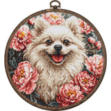 Luca-S counted cross stitch kit with hoop "Spitz", 19x19cm, DIY Model