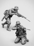 1/35 Modern Infantry Soldiers 2 Resin Figures Military Model Kit Unpainted Model