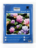StitChic Printed Cross Stitch Kit Pastel Water Lily 14 Count Aida New Sealed DIY Model