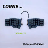 Corne Split Keyboard Qmk Split Hot Swappable Rgbvial Left Right Hand Keyboards Model